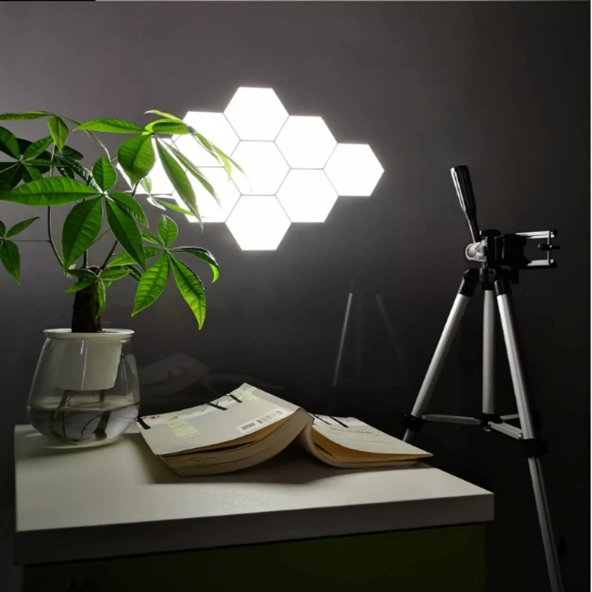 6-Pack Touch Control Hexagonal LED Wall Lights