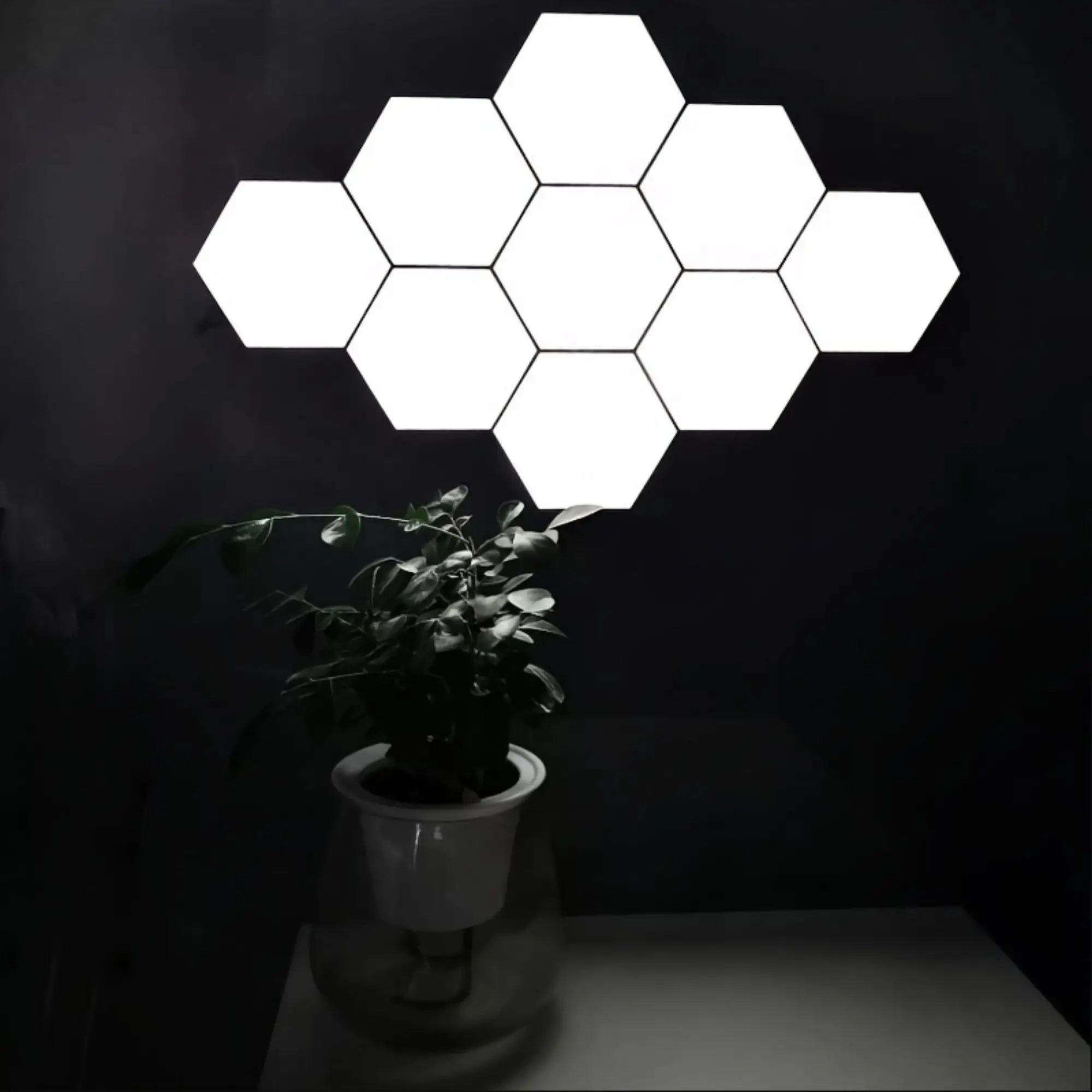 6-Pack Touch Control Hexagonal LED Wall Lights