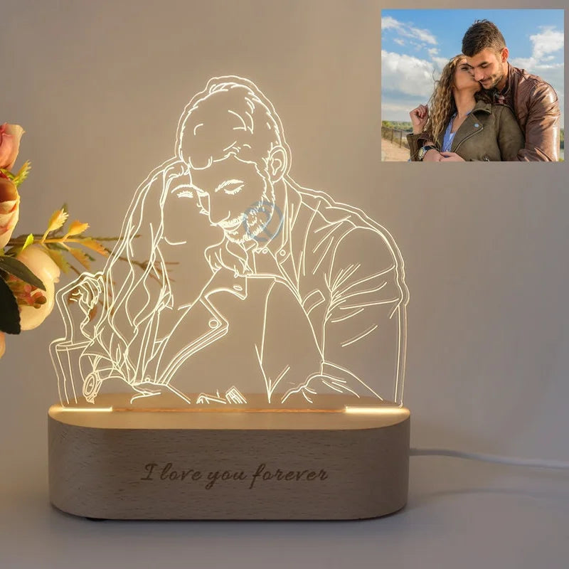 Valentine's Personalized Photo 3D Lamp