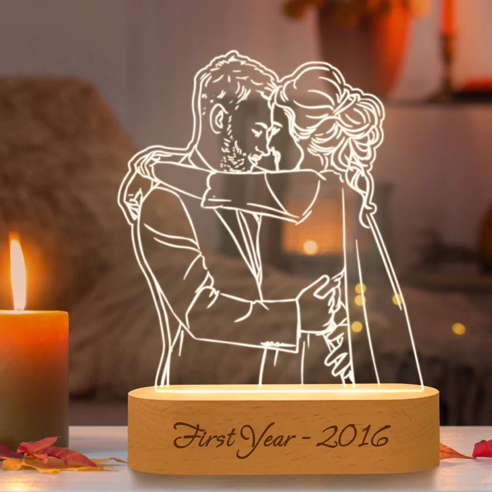 Valentine's Personalized Photo 3D Lamp