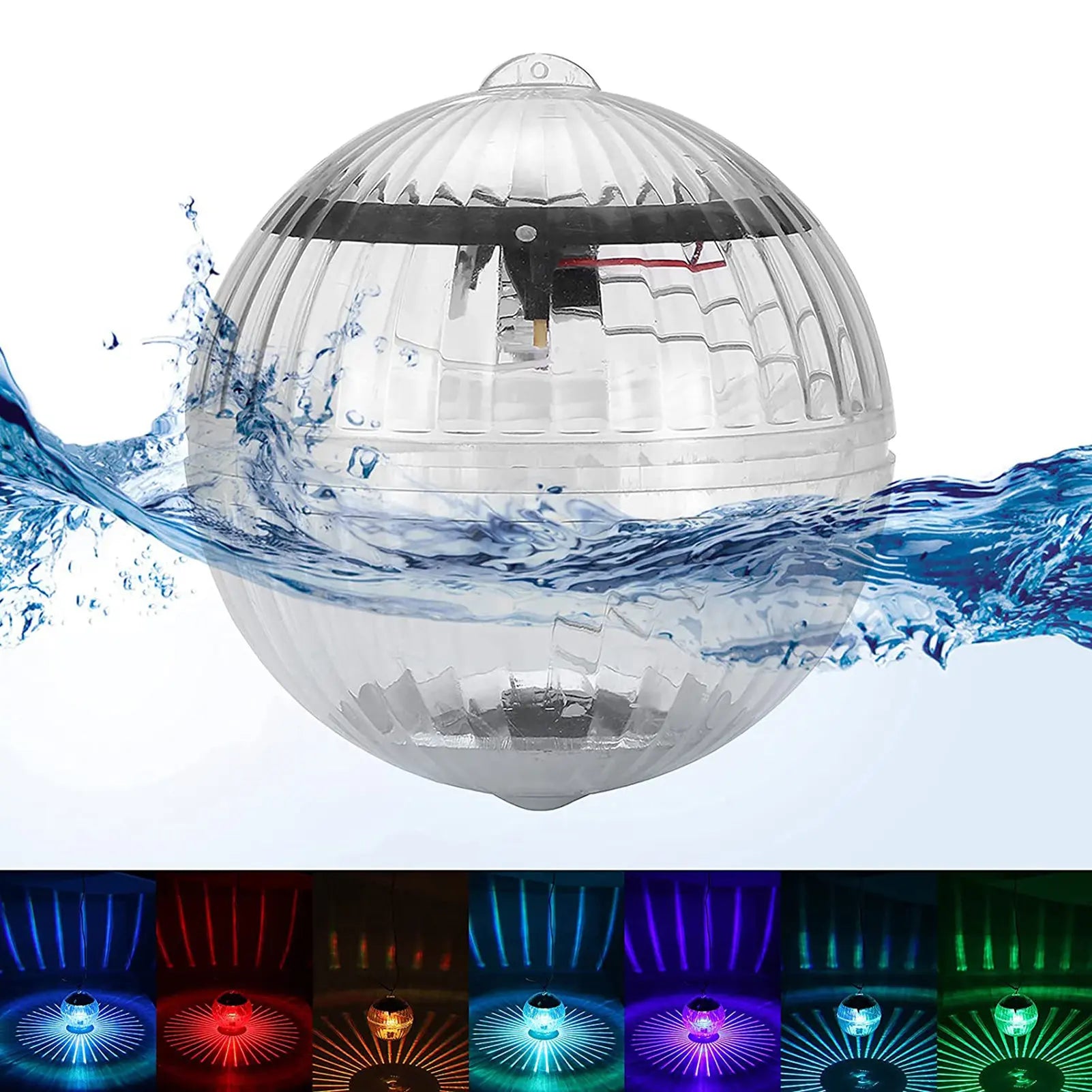 Outdoor Floating Solar Powered Underwater Ball Lamp - Color Changing Pool and Garden Light