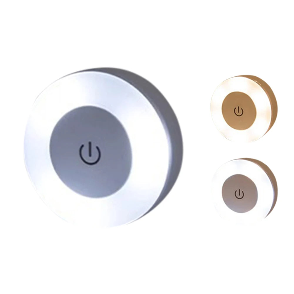 0.6W LED Night Light Wall Lamp - Wireless Rechargeable Touch Light, Magnetic Dimmable Nursery Lamp