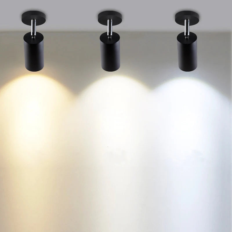 Golden Vintage Industrial Wall Sconce Light - GU10, Surface Mounted, Rotatable Ceiling Track