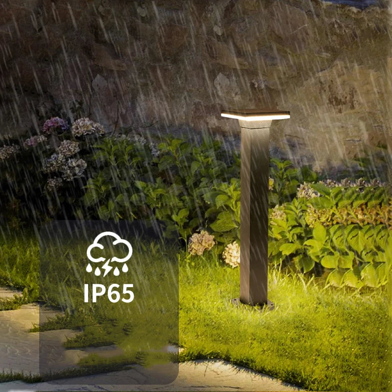 Outdoor Waterproof IP65 10W LED Lawn Lamp - Aluminum Pillar Garden Path Landscape Lights