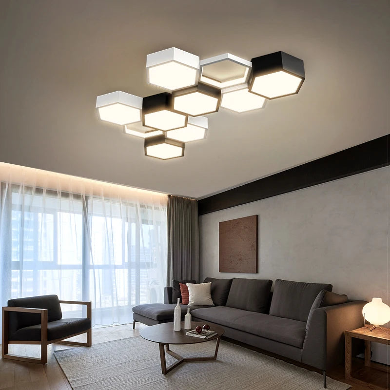 Ultrathin Triangle Ceiling Lights - LED Chandelier for Living Room Bedroom, Home Decor