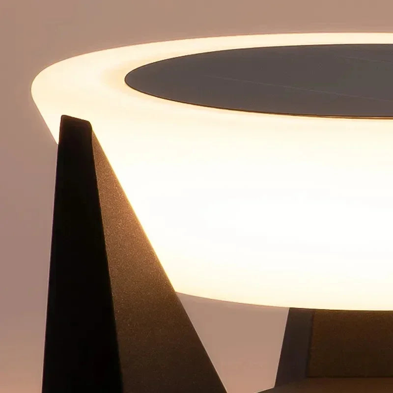 LED Solar Garden Column Lamp - Waterproof Post Light for Fence, Gate, and Patio Decoration