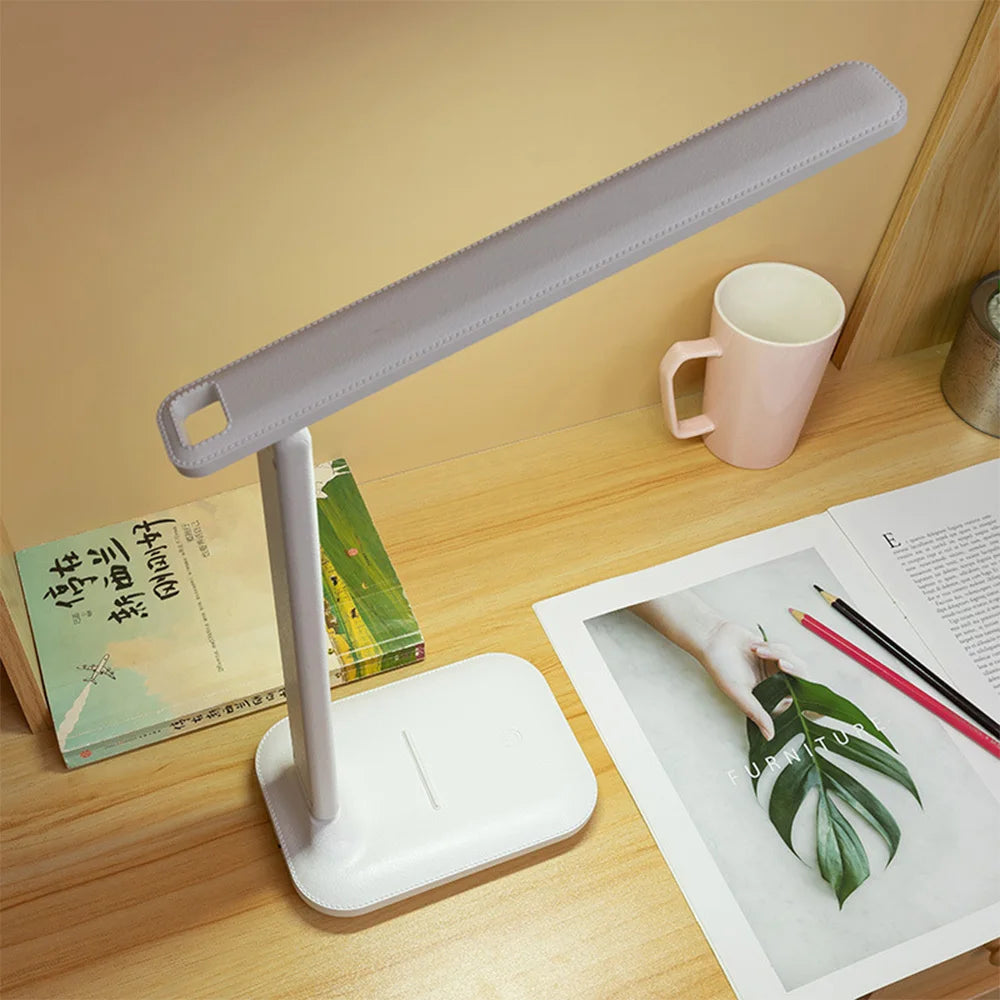 Folding Table Lamp - USB Touch Dimmable LED Desk Lamp for Student Dormitory, Eye Protection Night Light for Bedroom