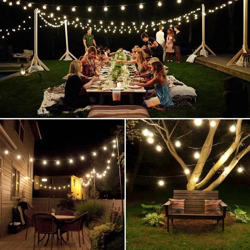 Solar Crystal Globe LED String Lights - 60 LED, 8 Lighting Modes, IP65 Waterproof Fairy Lights for Garden, Party, and Christmas Decor (1pc/2pcs)