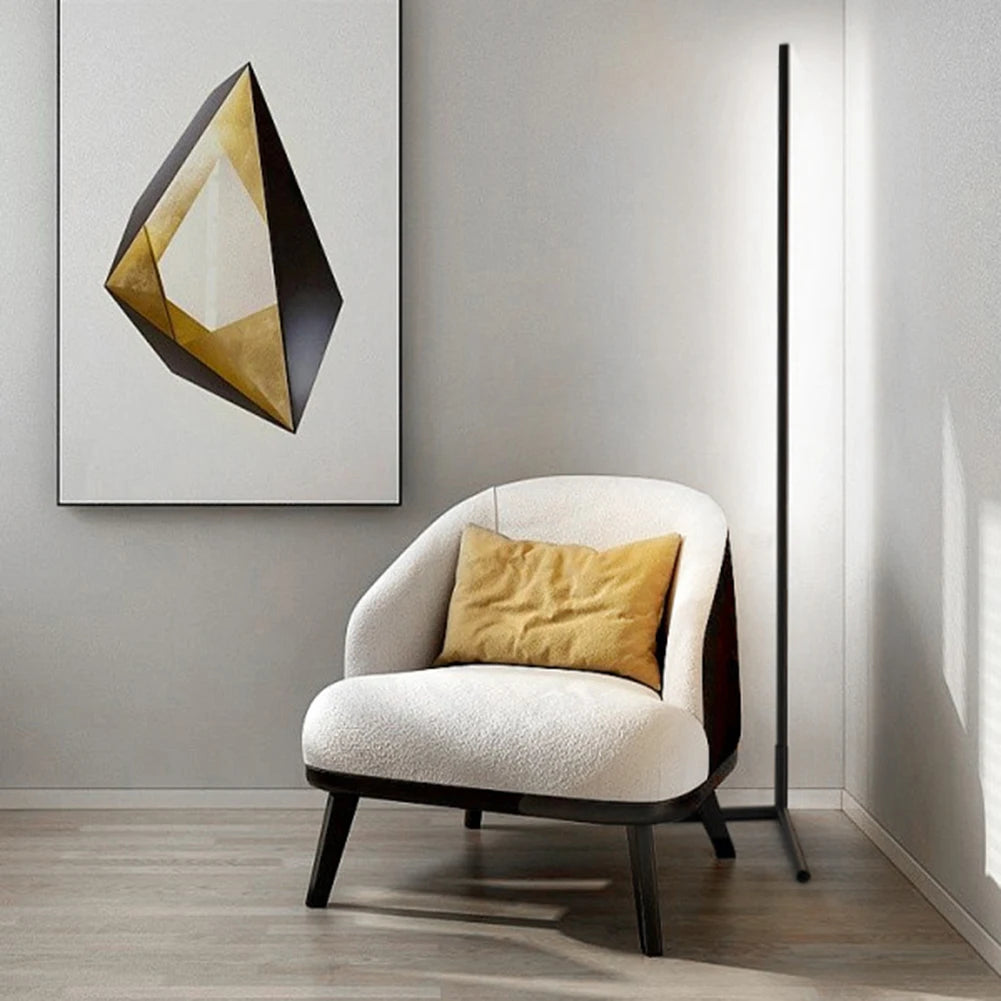 RGB LED Remote Control Floor Lamp - Modern Corner Bedroom Standing Light