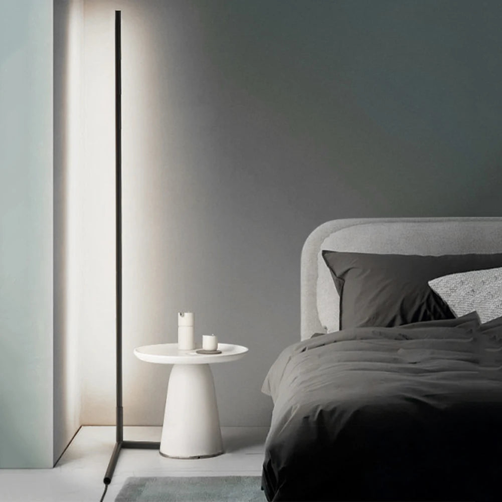RGB LED Remote Control Floor Lamp - Modern Corner Bedroom Standing Light