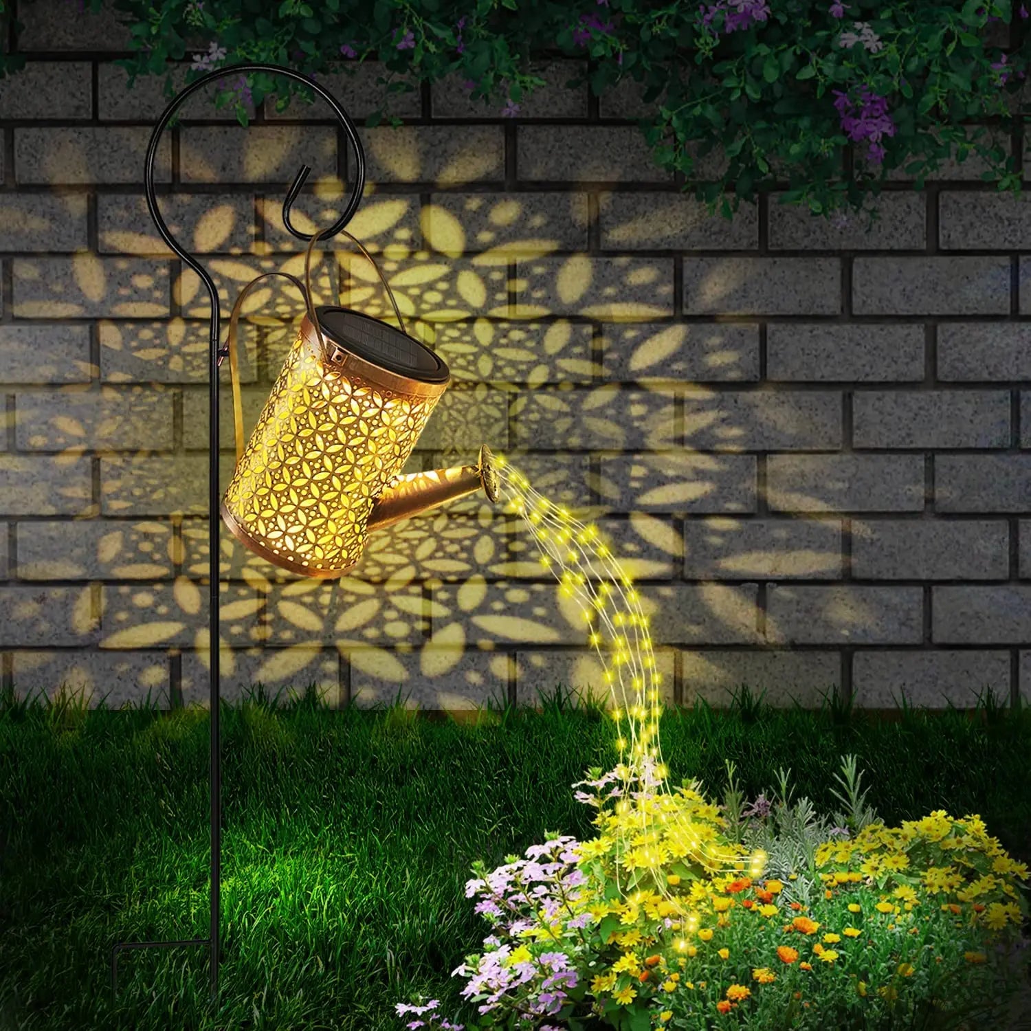 Solar Watering Can Cascading Light - Garden Decorative Solar Waterfall Lights
